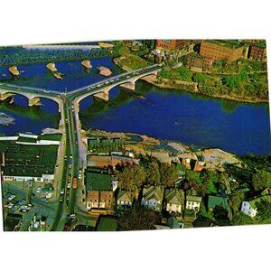 Y-Bridge Postcard Zanesville Ohio Scenic Landmark
